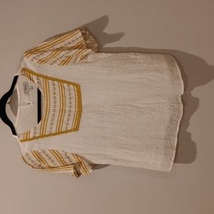 Polagram White and Yellow Top